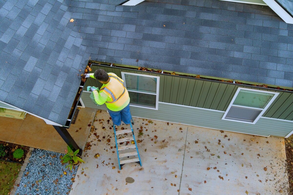 clean roof shingles